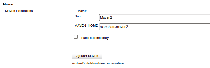 Configure Maven tool