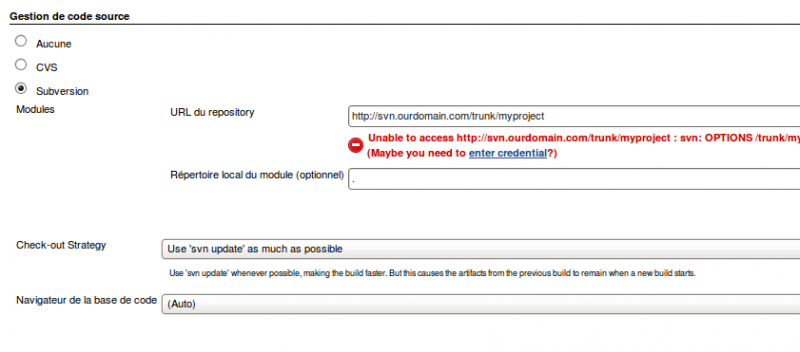 Configure SVN