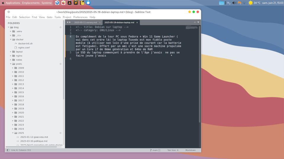 Debian screenshot